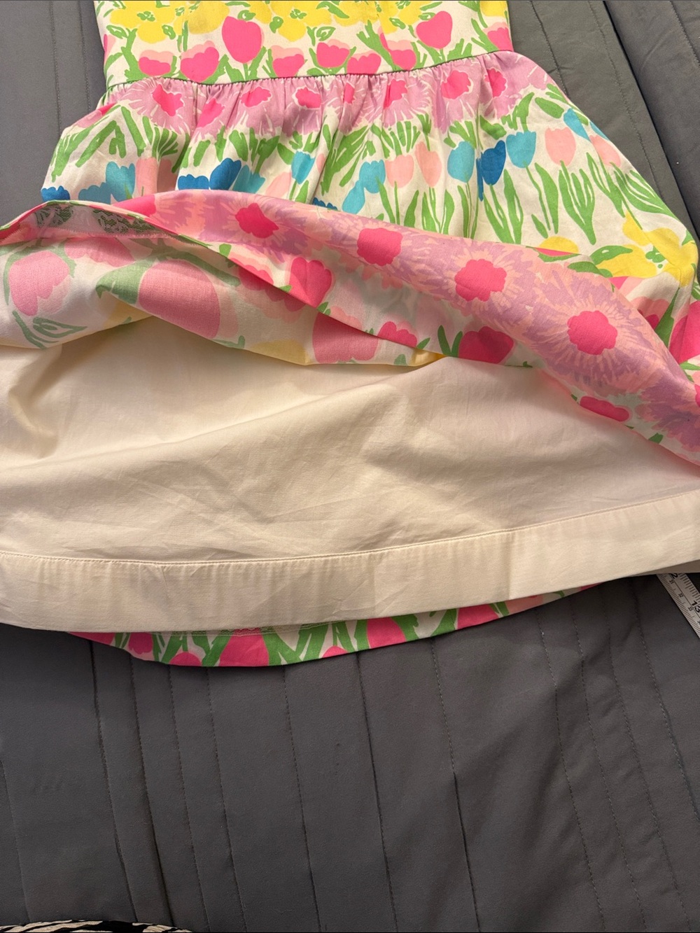 Lilly Pulitzer Strapless Floral Sundress in Pink, Yellow & Blue - Picture 10 of 11